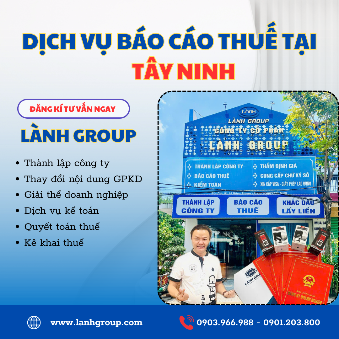 Dịch vụ báo cáo thuế tại Tây Ninh