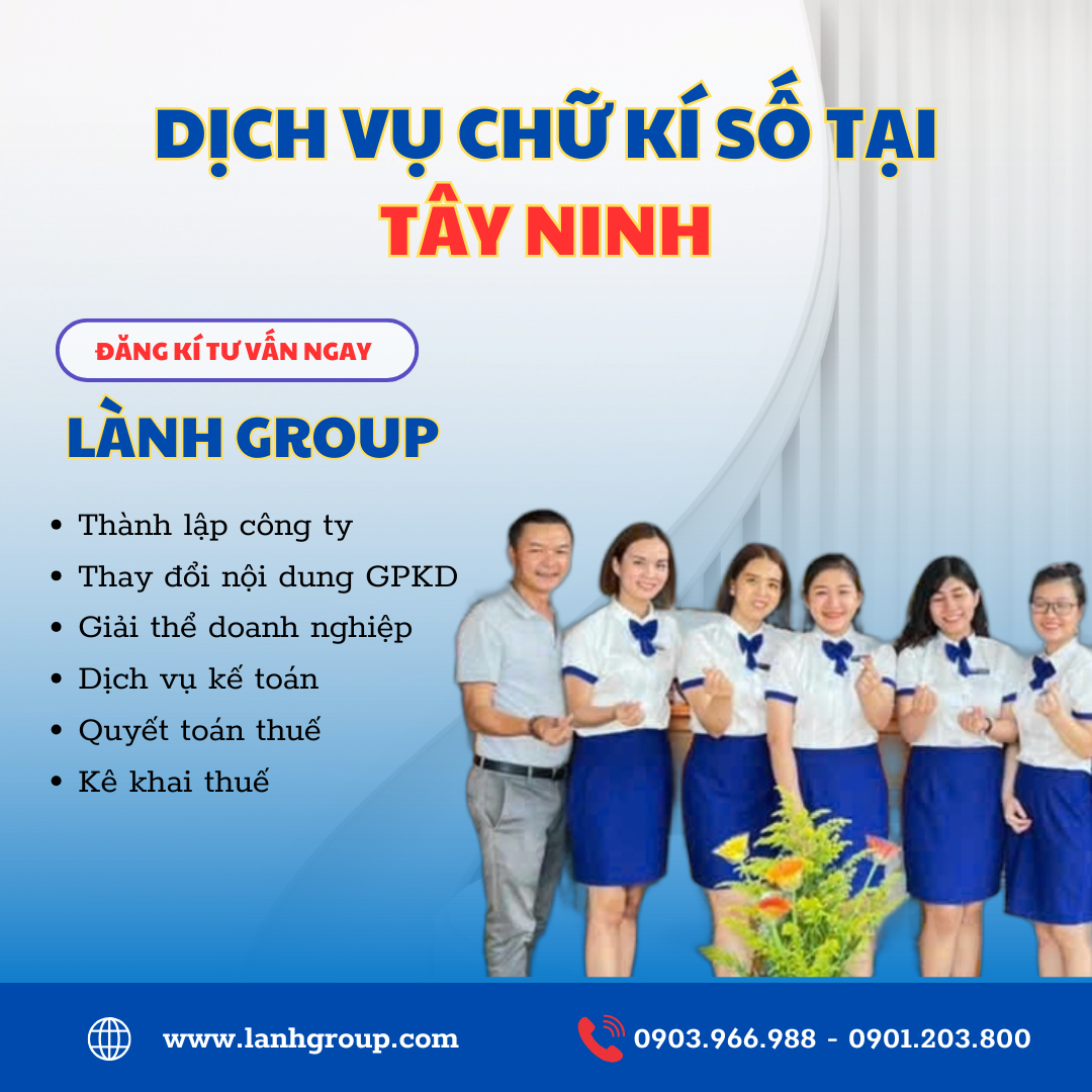 Dịch vụ chữ ký số tại Tây Ninh