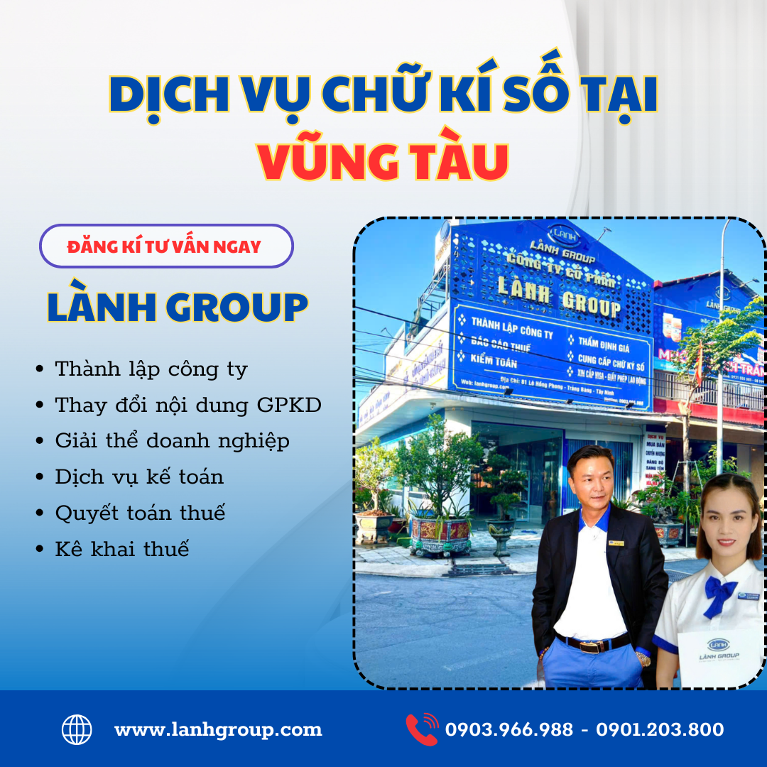 Dịch vụ chữ ký số tại Vũng Tàu