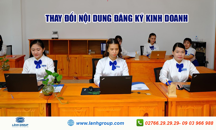 Thay đổi nội dung đăng ký kinh doanh