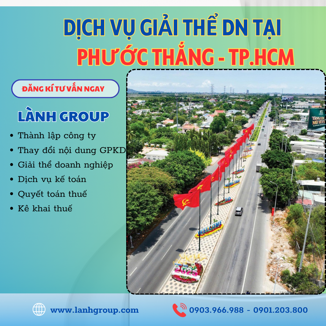 Dịch Vụ Giải Thể Doanh Nghiệp Tại Phường Phước Thắng, TP. Hồ Chí Minh – Lành Group Vũng Tàu | Uy Tín – Nhanh Gọn – Đúng Luật
