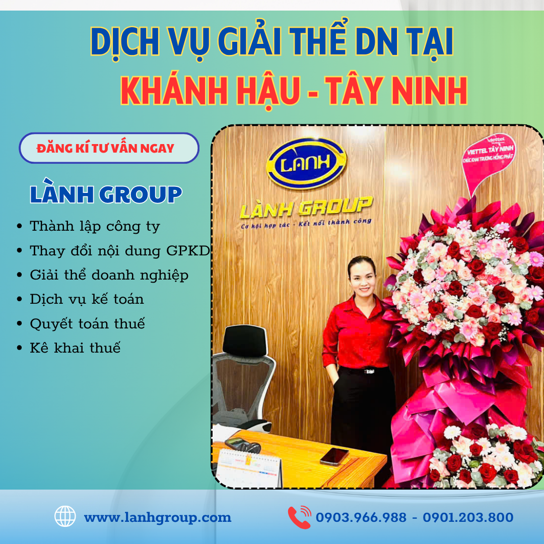 Dịch Vụ Giải Thể Doanh Nghiệp Tại Phường Khánh Hậu, Tây Ninh – Lành Group Tây Ninh Hỗ Trợ Trọn Gói, Nhanh Gọn, Đúng Luật