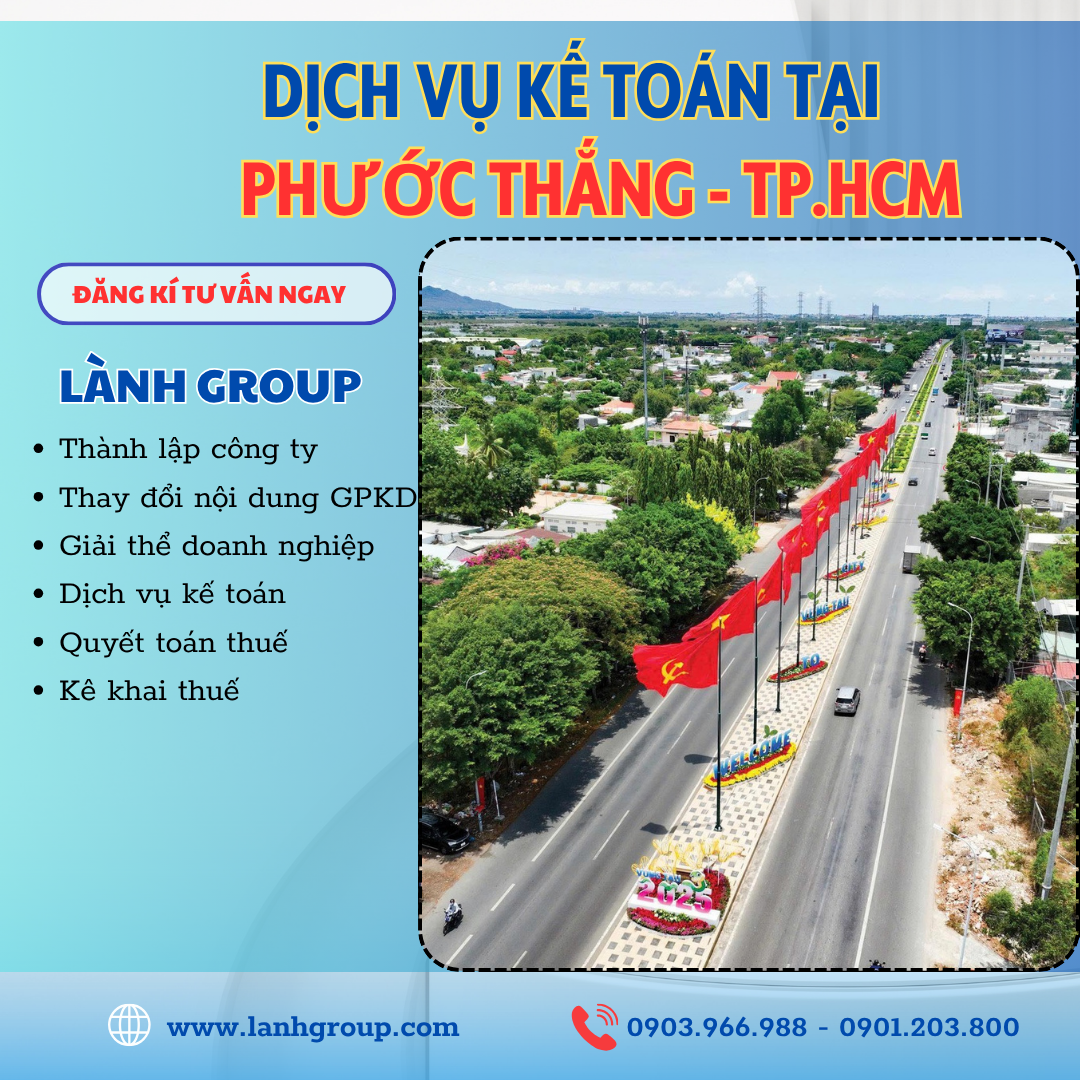 Dịch Vụ Kế Toán Tại Phường Phước Thắng, TP Hồ Chí Minh – Lành Group Đồng Hành Phát Triển Doanh Nghiệp
