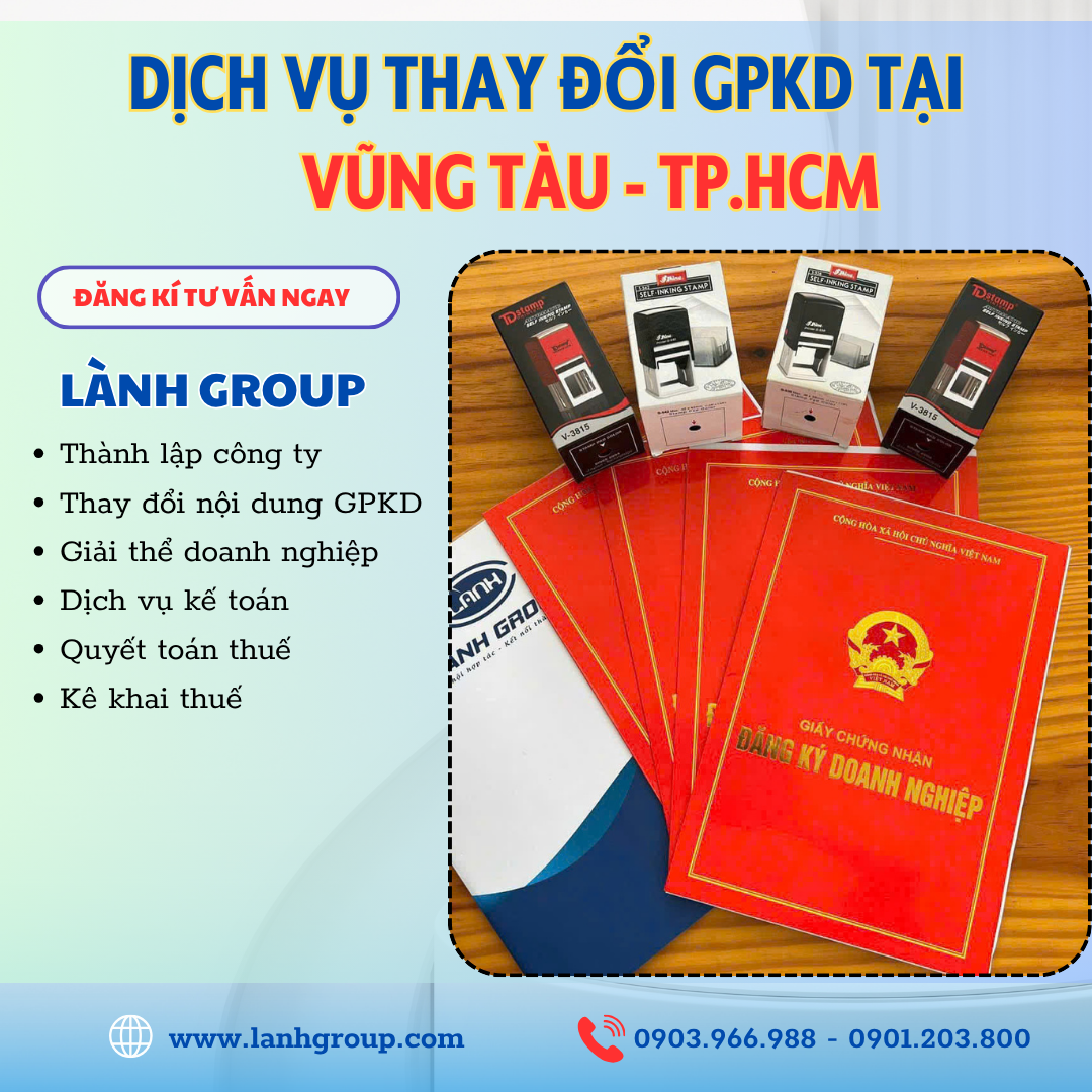 Dịch Vụ Thay Đổi Giấy Phép Kinh Doanh Tại Phường Vũng Tàu, TP.HCM – Lành Group Vũng Tàu Hỗ Trợ Trọn Gói, Nhanh, Đúng Luật