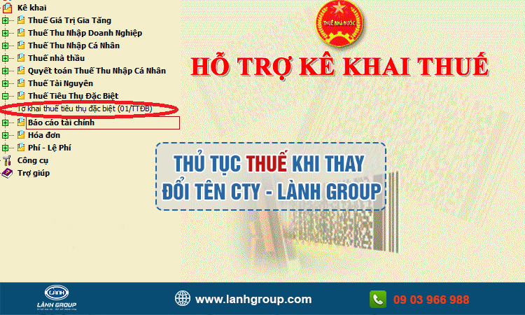 Thủ tục thuế khi thay đổi tên công ty